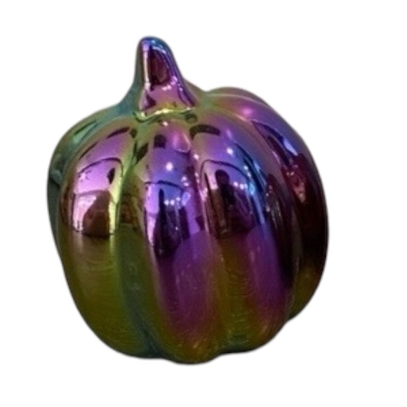 3 Iridescent Target Bullseye Pumpkins - Picture 11 of 14